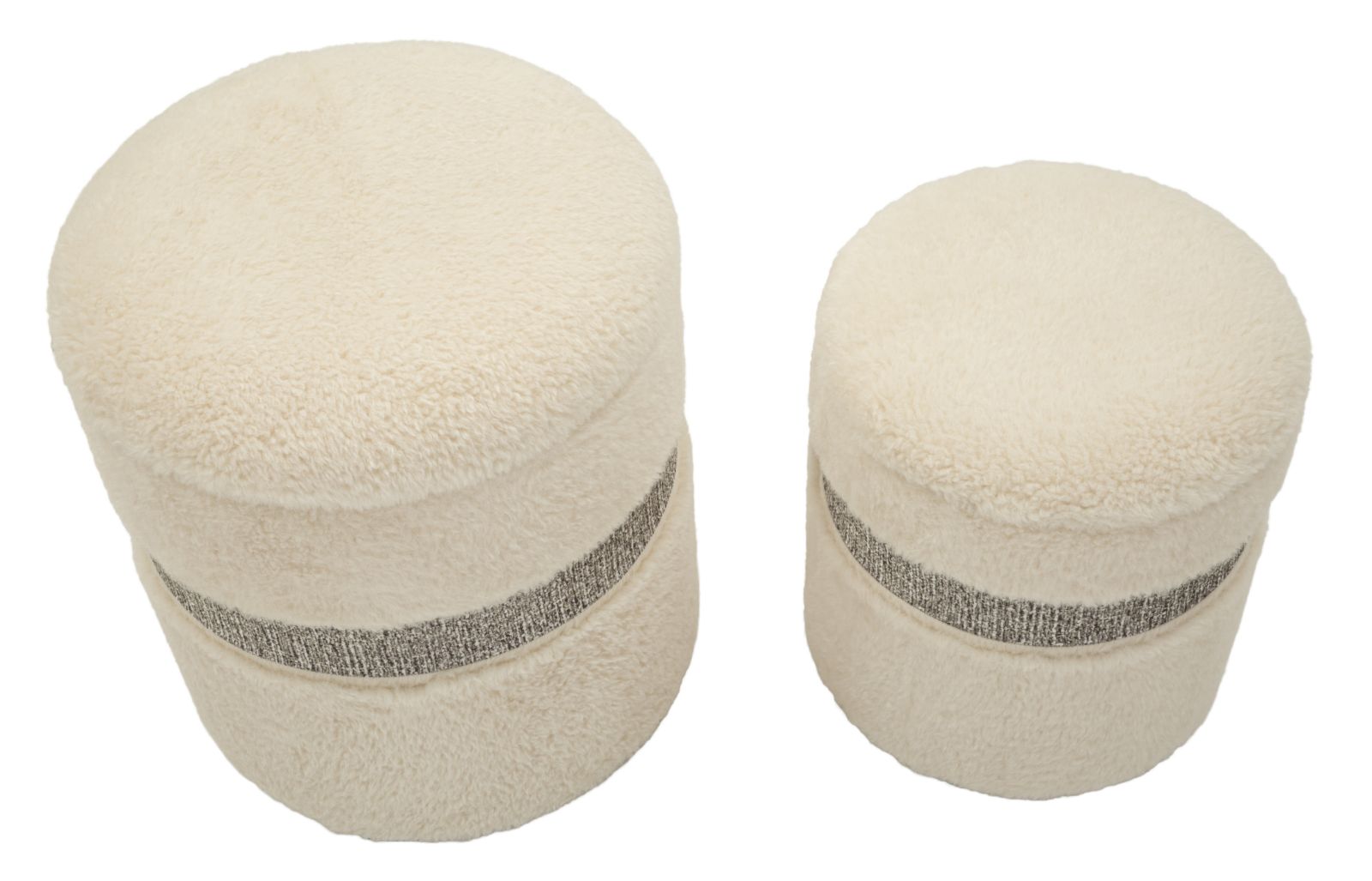 krém színű puff készlet – 2 db – Saint-Moritz