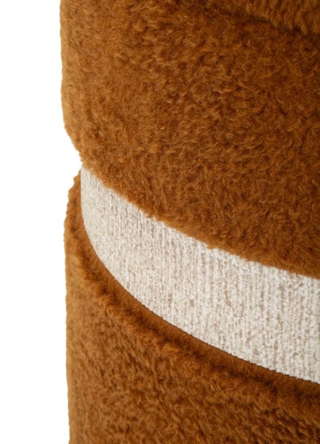 Teddy puff készlet – 2 db, barna – Retro