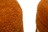 Teddy puff készlet – 2 db, barna – Retro