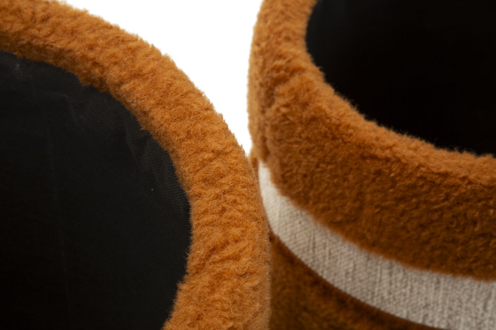 Teddy puff készlet – 2 db, barna – Retro