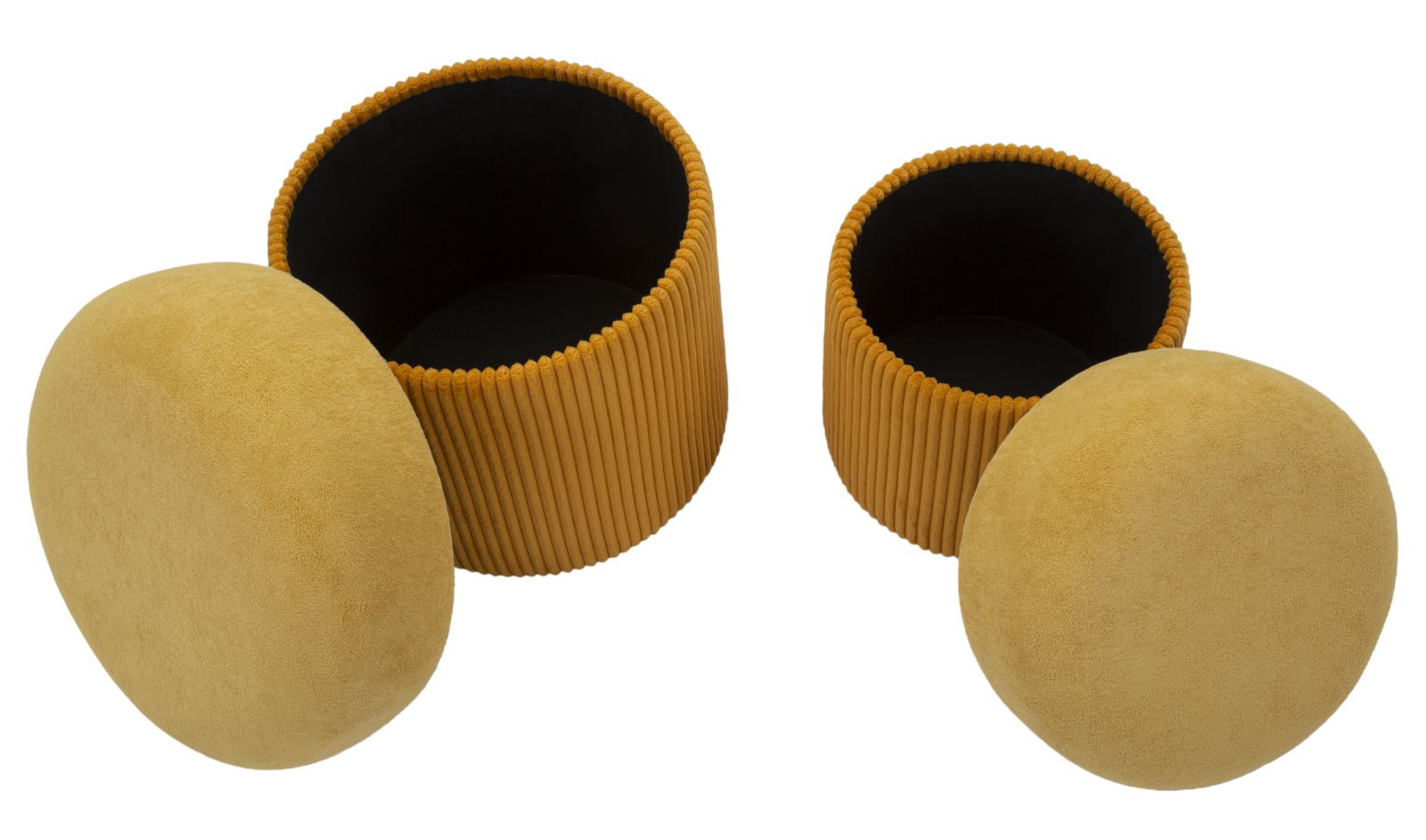 puff készlet – 2 db, mustársárga – Aspen