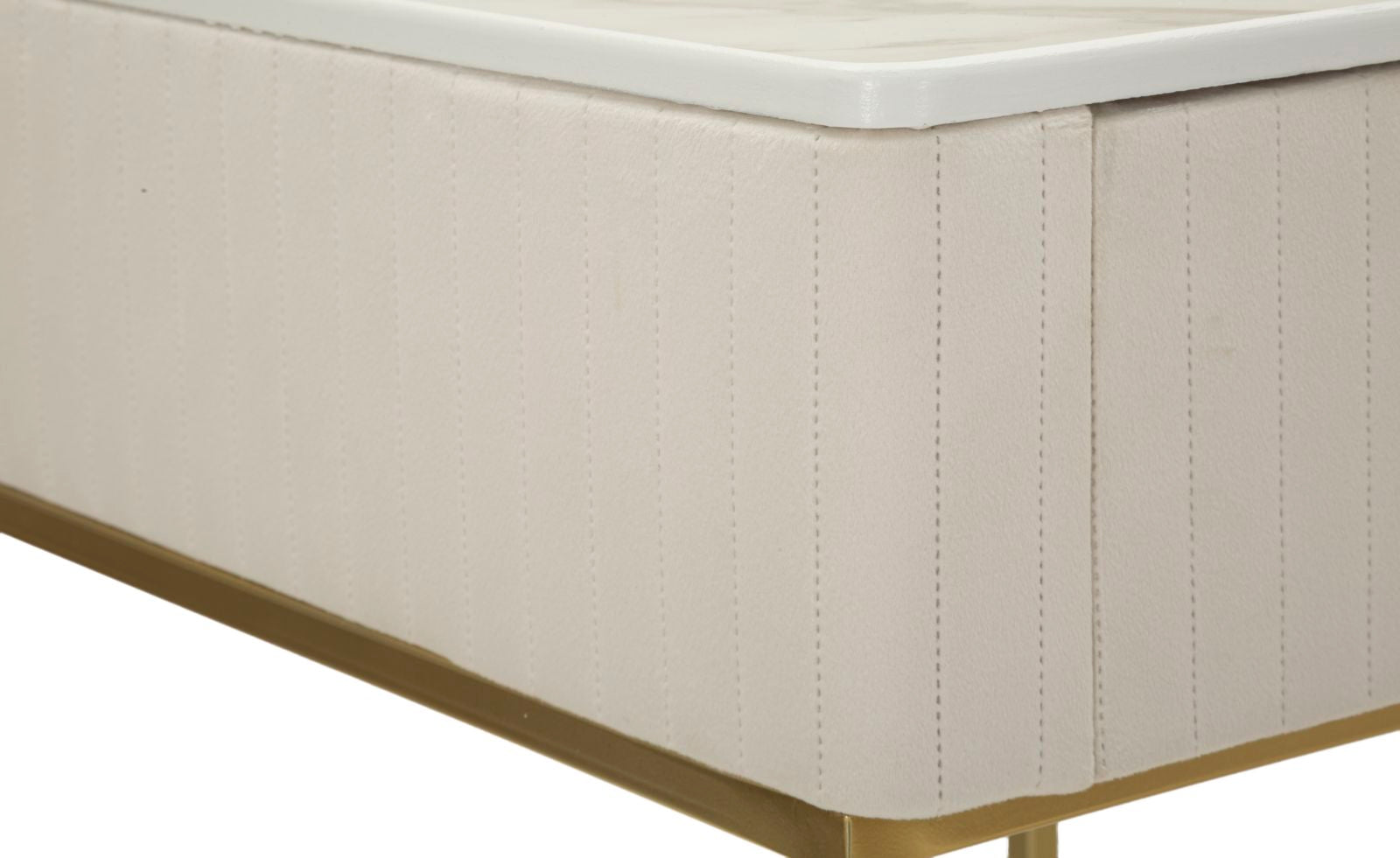 Arany színű kisasztal készlet – 2 db fiókos – kortárs