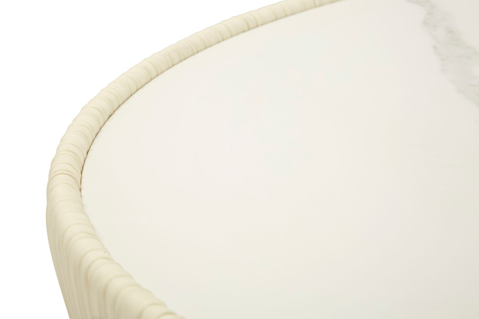 Elge Modern dohányzóasztal Ivory Luxe – krém, arany és fehér Dohányzóasztal Mauro Ferretti