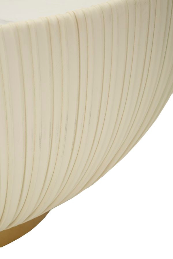 Elge Modern dohányzóasztal Ivory Luxe – krém, arany és fehér Dohányzóasztal Mauro Ferretti
