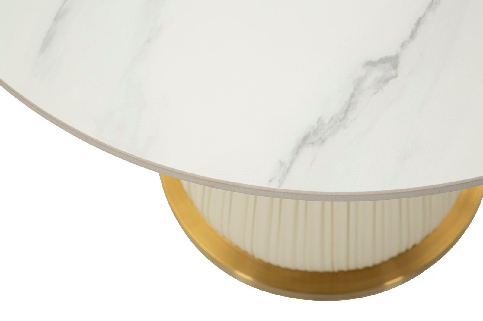 Modern dohányzóasztal Opaline – krém, arany és fehér Dohányzóasztal Mauro Ferretti