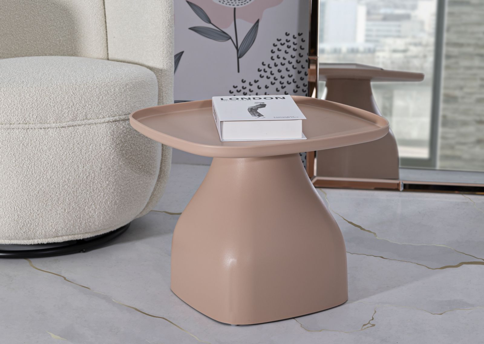Modern dohányzóasztal Rosé Étoile – rózsaszín Dohányzóasztal Mauro Ferretti