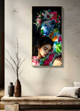 Moira modern vászonkép kerettel 52×102 cm színesleopárd