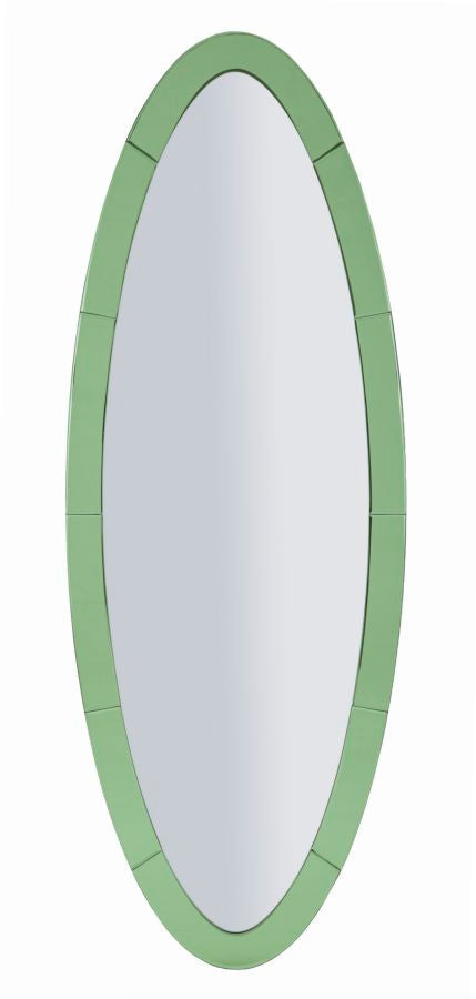 OSLO Modern fali tükör zöld 55X2X150 ( belső tükör mérete 42,5x137,5) cm Fali tükör Mauro Ferretti