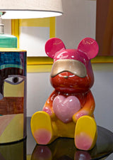 szivárvány maci szívvel dekor figura 21,5X20,5X32 cm Dekorációs figura Mauro Ferretti