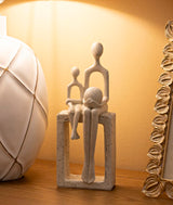 Harmony Family – modern családi szobor bézs színben 10X7,5X26 cm Dekorációs figura Mauro Ferretti