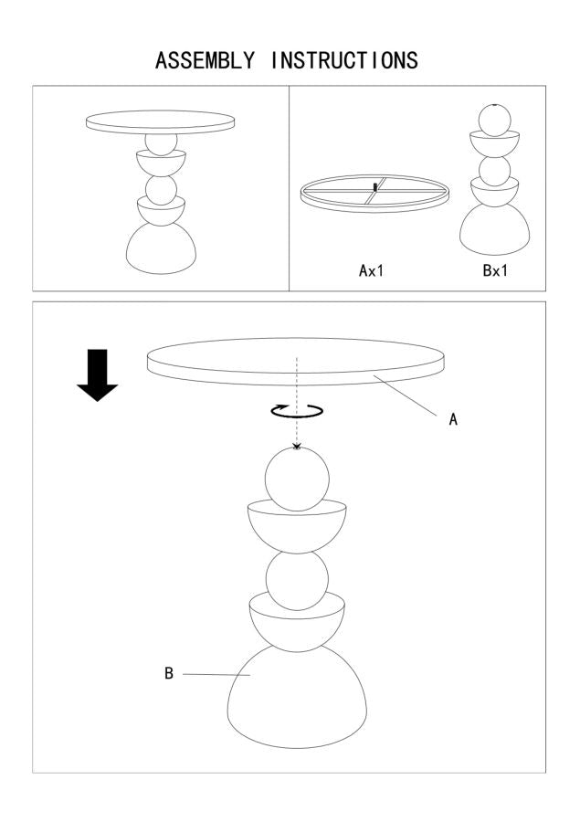 kortárs dohányzóasztal tükörlappal Ø40 cm – Dune