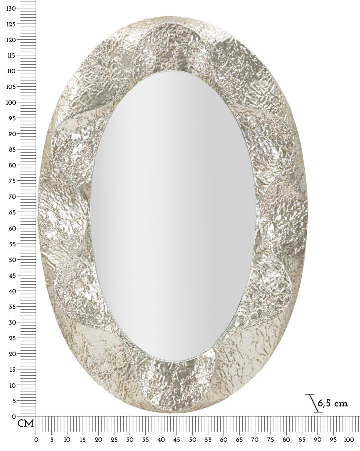 ARGELUX ovális fali tükör 87,5x6,5x128 ( belső tükör mérete mérete 55X93) cm Fali tükör Mauro Ferretti