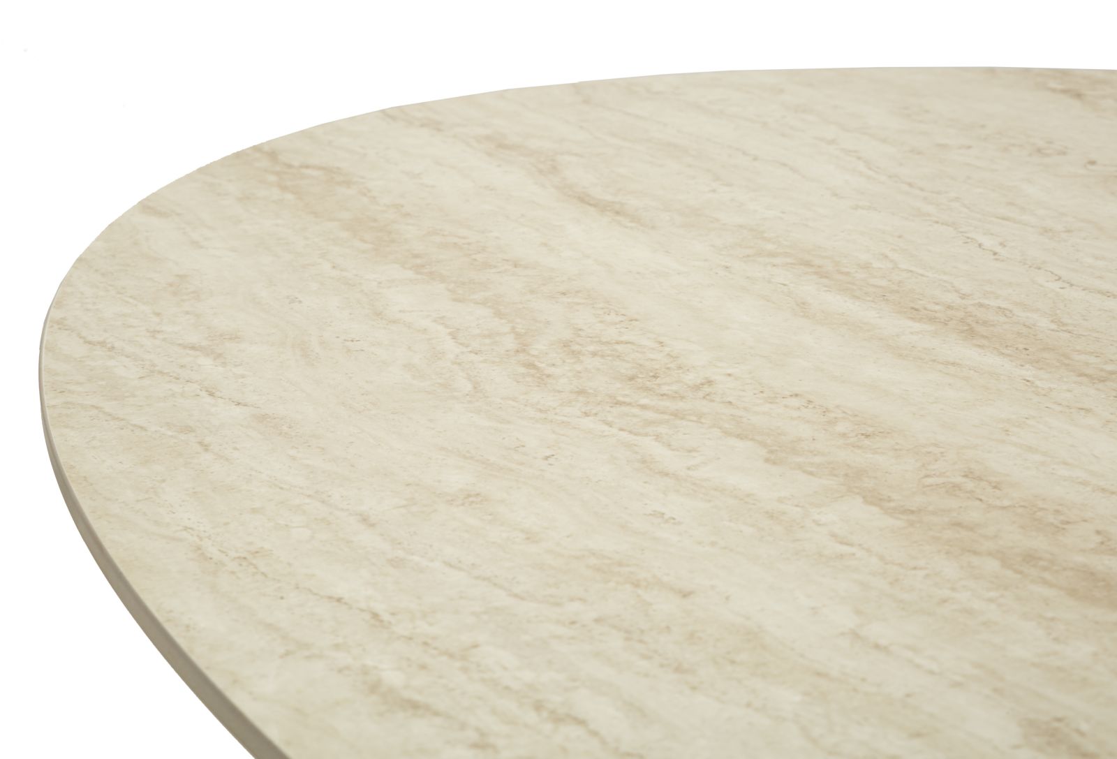 Space márvány hatású ovális étkezőasztal 180x90 cm – modern design, fekete talppal Étkezőasztal Mauro Ferretti