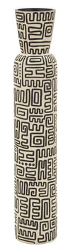 Magas padlóváza Ø 16X86 cm fekete fehér