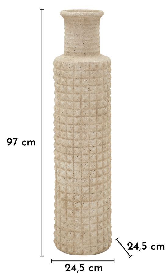 Magas padlóváza 97 cm bézs kőhatású dekorral