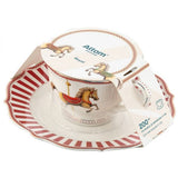 Karácsonyi porcelán csésze aljjal - 200 ml körhintás Royal Christmas