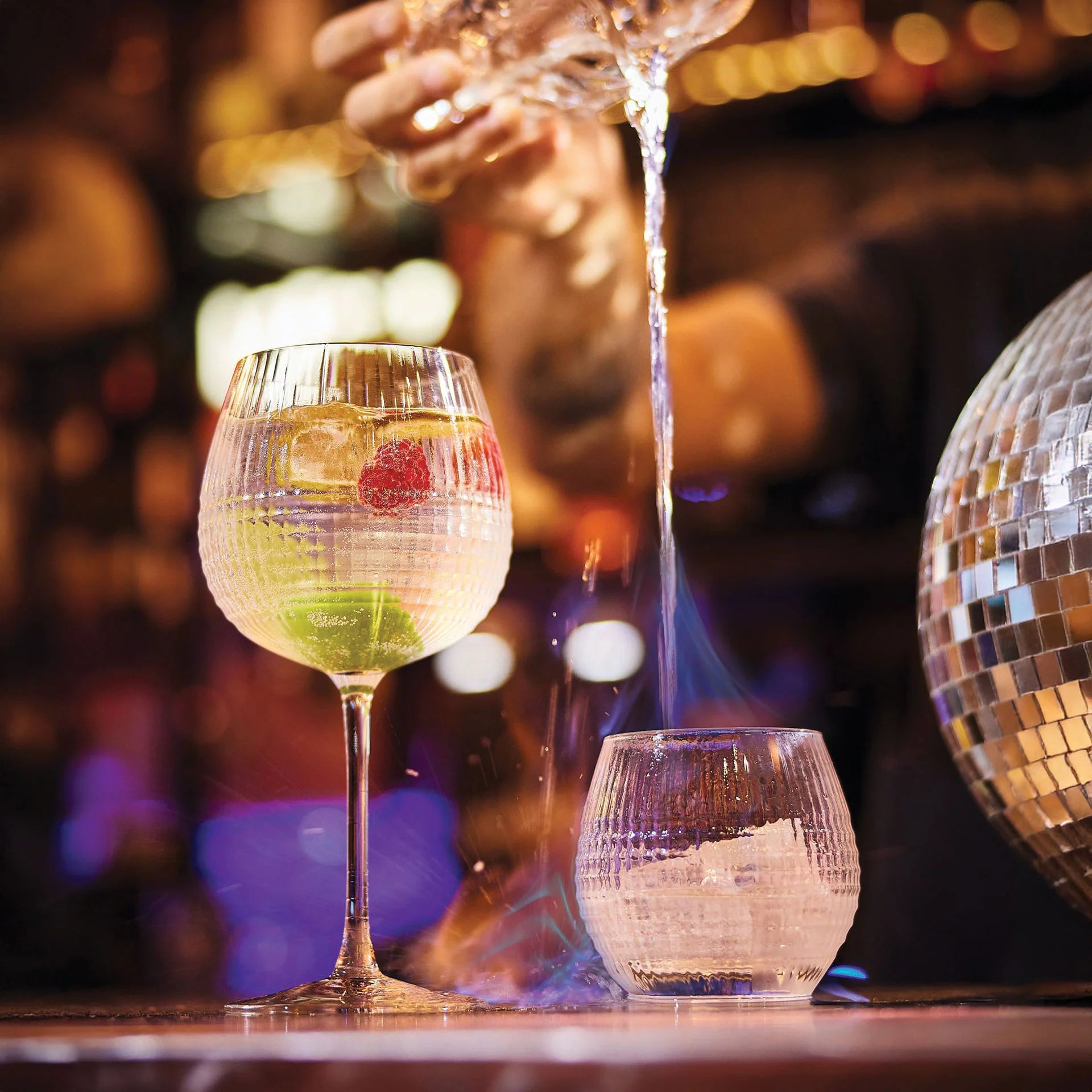 Gin tonic pohár kristály üveg talpas 60 cl 6 db