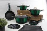 10 részes indukciós edénykészlet smaragdzöld Berlinger Haus Emerald Collection
