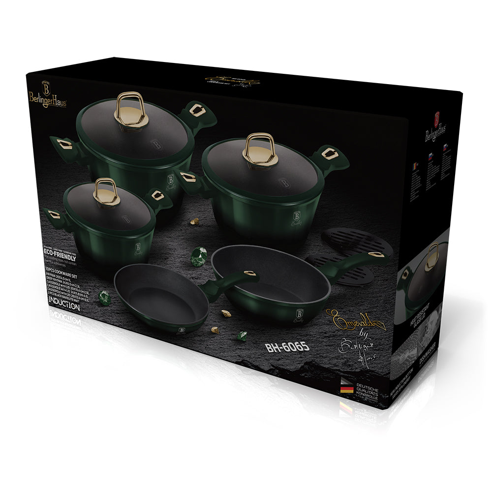 10 részes indukciós edénykészlet smaragdzöld Berlinger Haus Emerald Collection