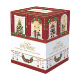 Karácsonyi porcelán teás bögre fém szűrővel díszdobozban Festive Avenue