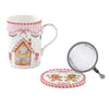 Karácsonyi Porcelán bögre fém szűrővel díszdobozban Sweet Christmas