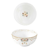 Karácsonyi porcelán tálka Ø 12 cm fehér arany mikulásvirág White Elegance