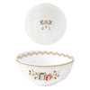 Karácsonyi porcelán müzlis tál Ø 15 cm fehér arany mikulásvirág White Elegance