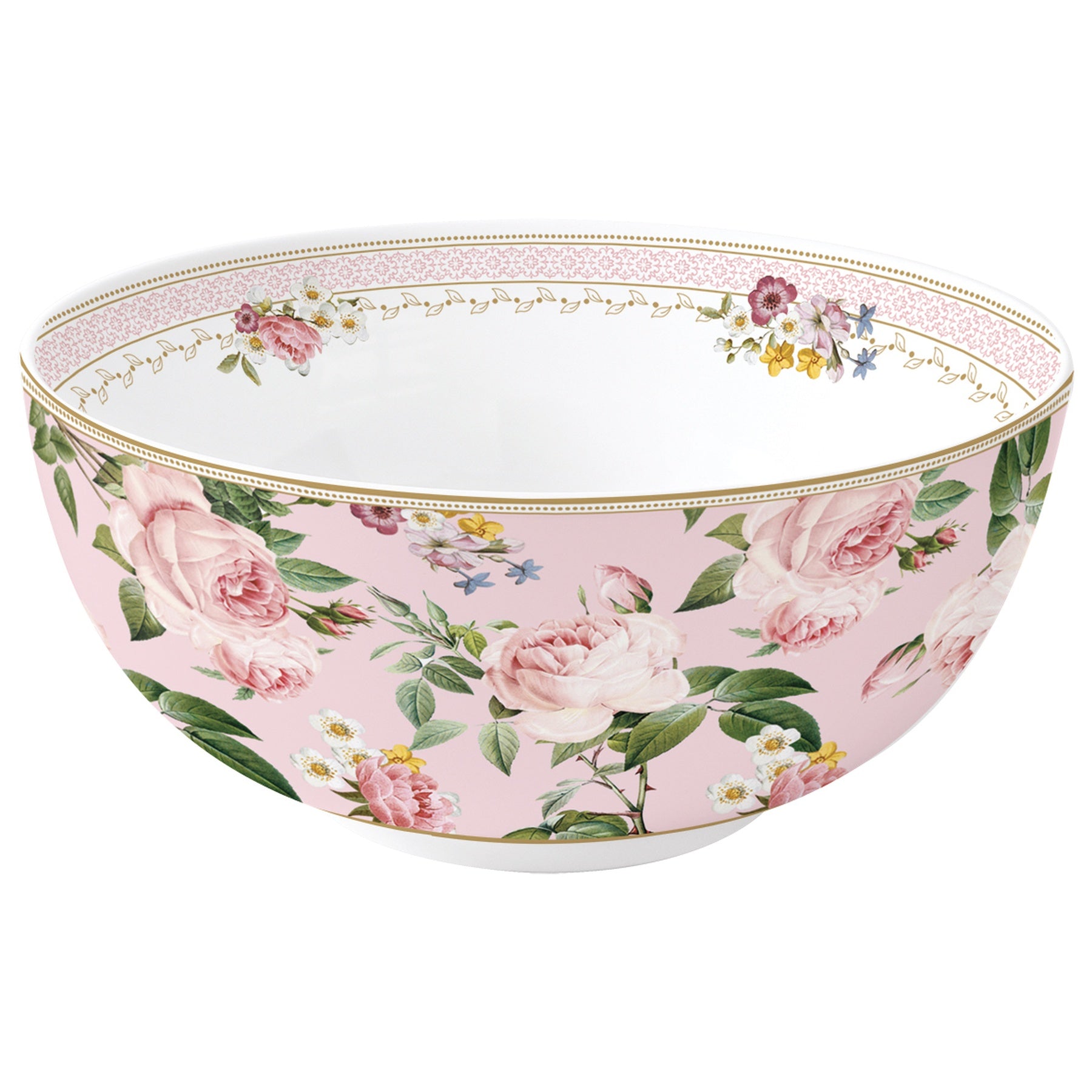Porcelán tálka 15 cm – Rózsa mintás Chant des Roses