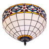 Tiffany mennyezeti lámpa 40 cm – Museum, fehér