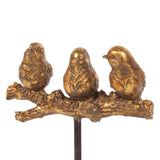 Dekor figura madárpár figura talapzaton 23 cm – arany