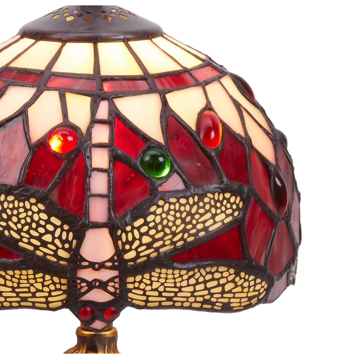Tiffany asztali lámpa 20 cm – Belle Rouge, Garnet