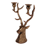 Vintage gyertyatartó 36 cm – szarvasos, arany