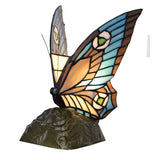 Tiffany figura-lámpa – pillangó, kék