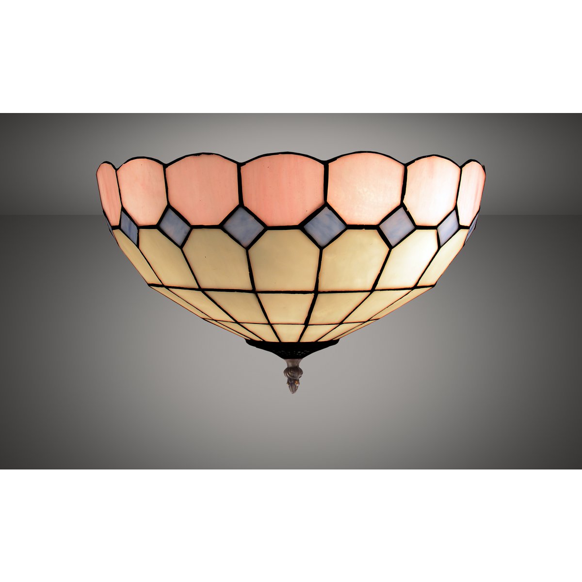 Tiffany mennyezeti lámpa 40 cm – Pink, rózsaszín