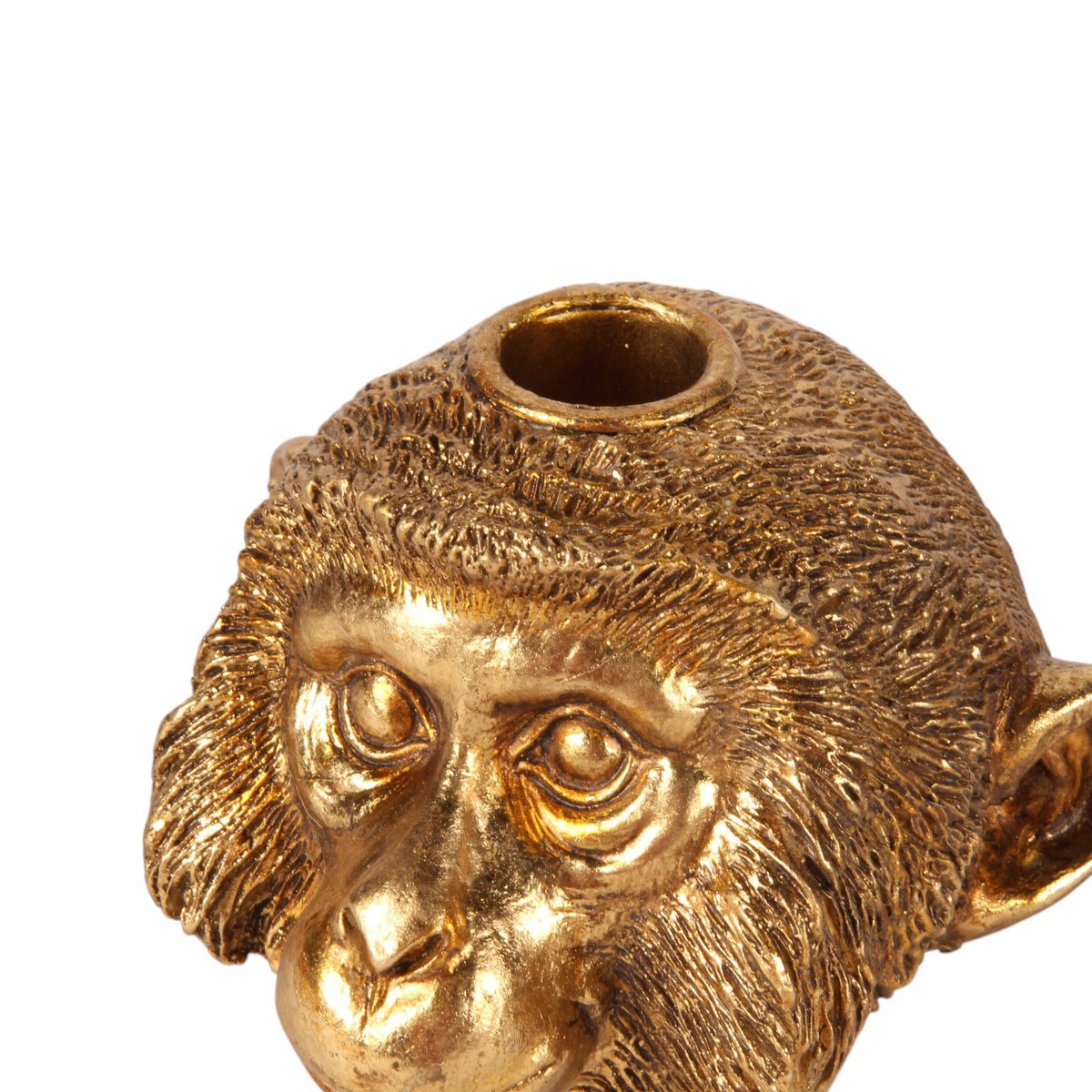 Vintage gyertyatartó 9 cm – majmos, arany