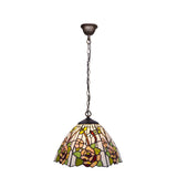 Tiffany függőlámpa 30 cm – Compact, fehér