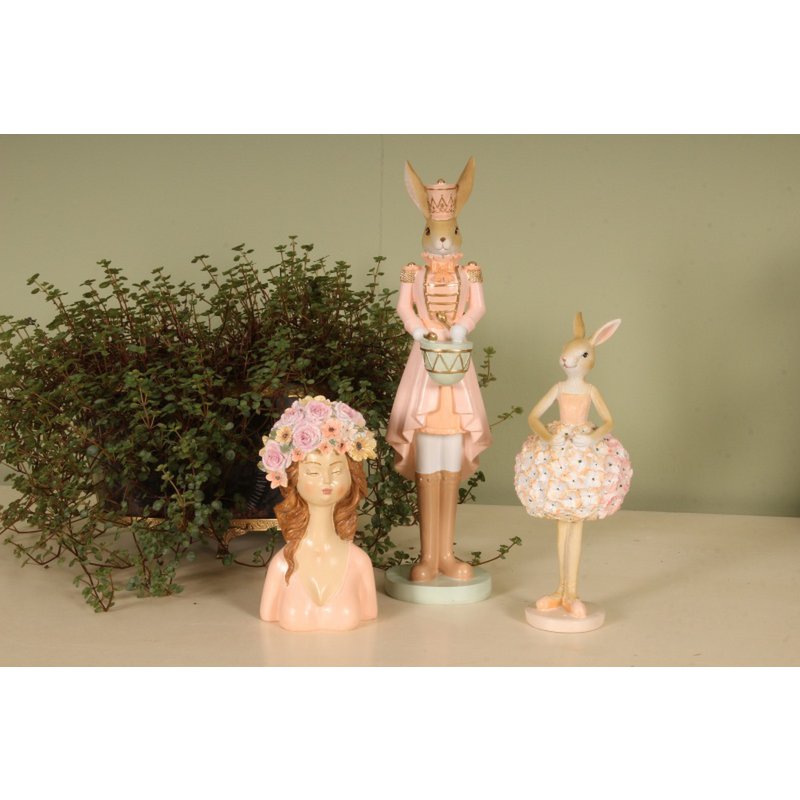 Barokk dekor figura nyúl 31 cm