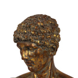 Dekor figura büszt állványon 53 cm – arany