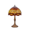 Tiffany asztali lámpa 30 cm – Belle Amber, borostyán
