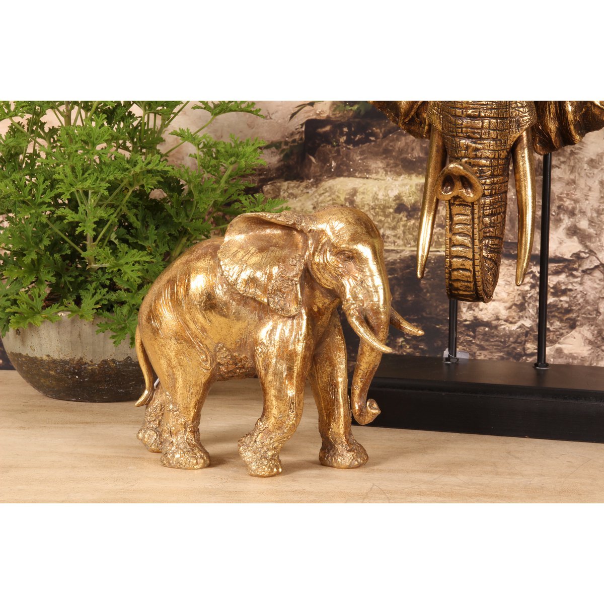 Dekor figura elefánt 24 cm – arany