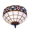Tiffany mennyezeti lámpa 30 cm – Museum, fehér