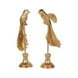 Dekor figura madár figura állványon 49,5 cm – arany