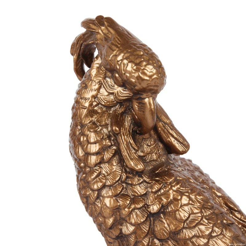 Dekor figura papagáj talapzaton 28 cm