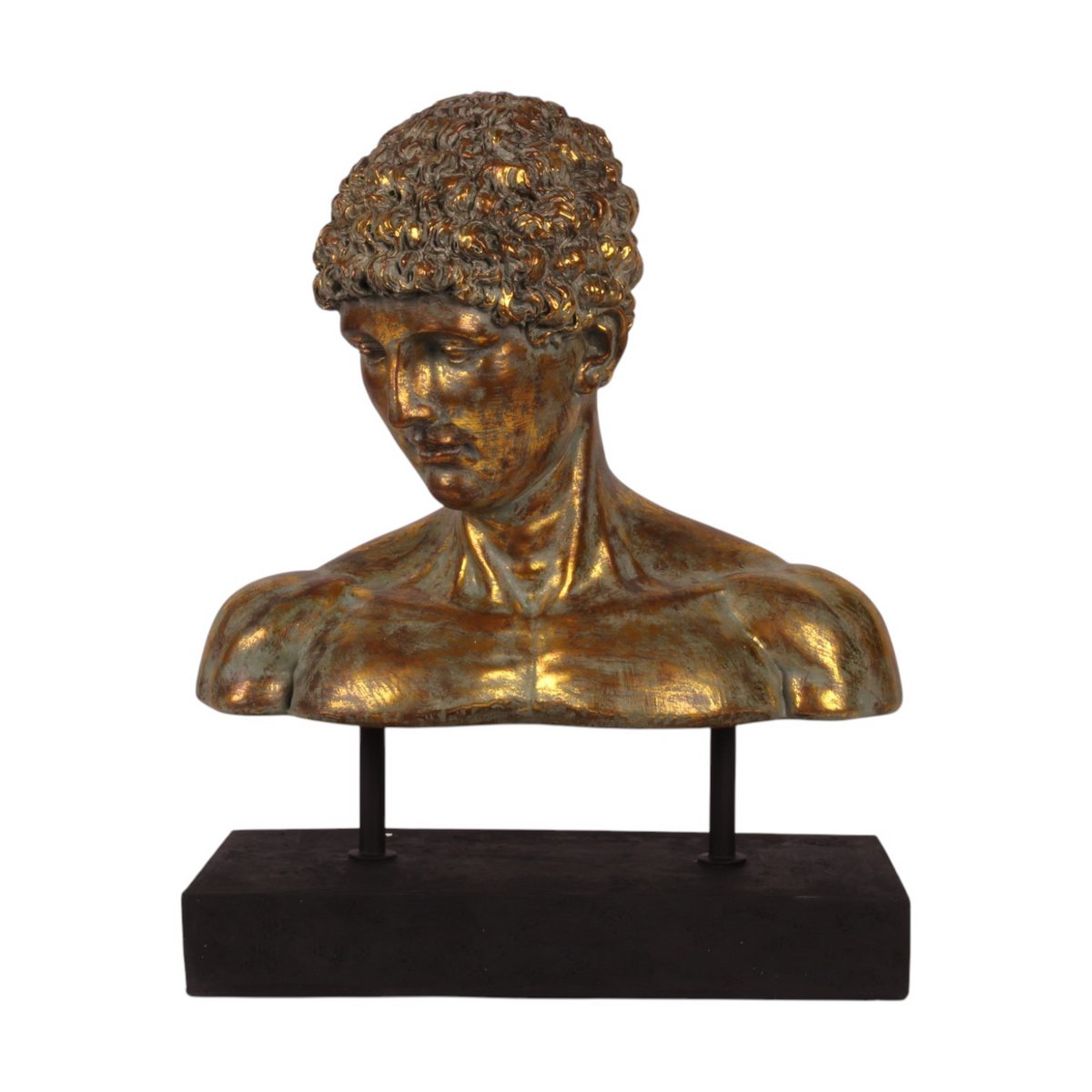 Dekor figura büszt állványon 53 cm – arany