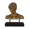 Dekor figura büszt állványon 53 cm – arany