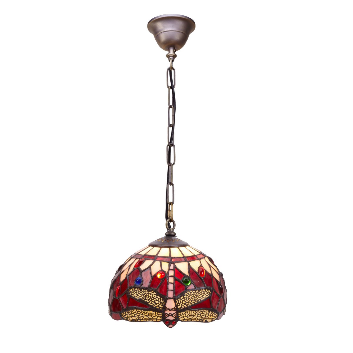 Tiffany függőlámpa 20 cm – Belle Rouge, Garnet