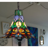 Tiffany függőlámpa 35 cm – Butterfly, pillangó, többszínű