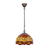 Tiffany függőlámpa 30 cm – Belle Amber, borostyán
