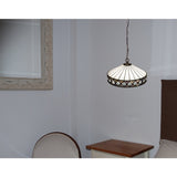 Tiffany függőlámpa 20 cm – Illumina, fehér