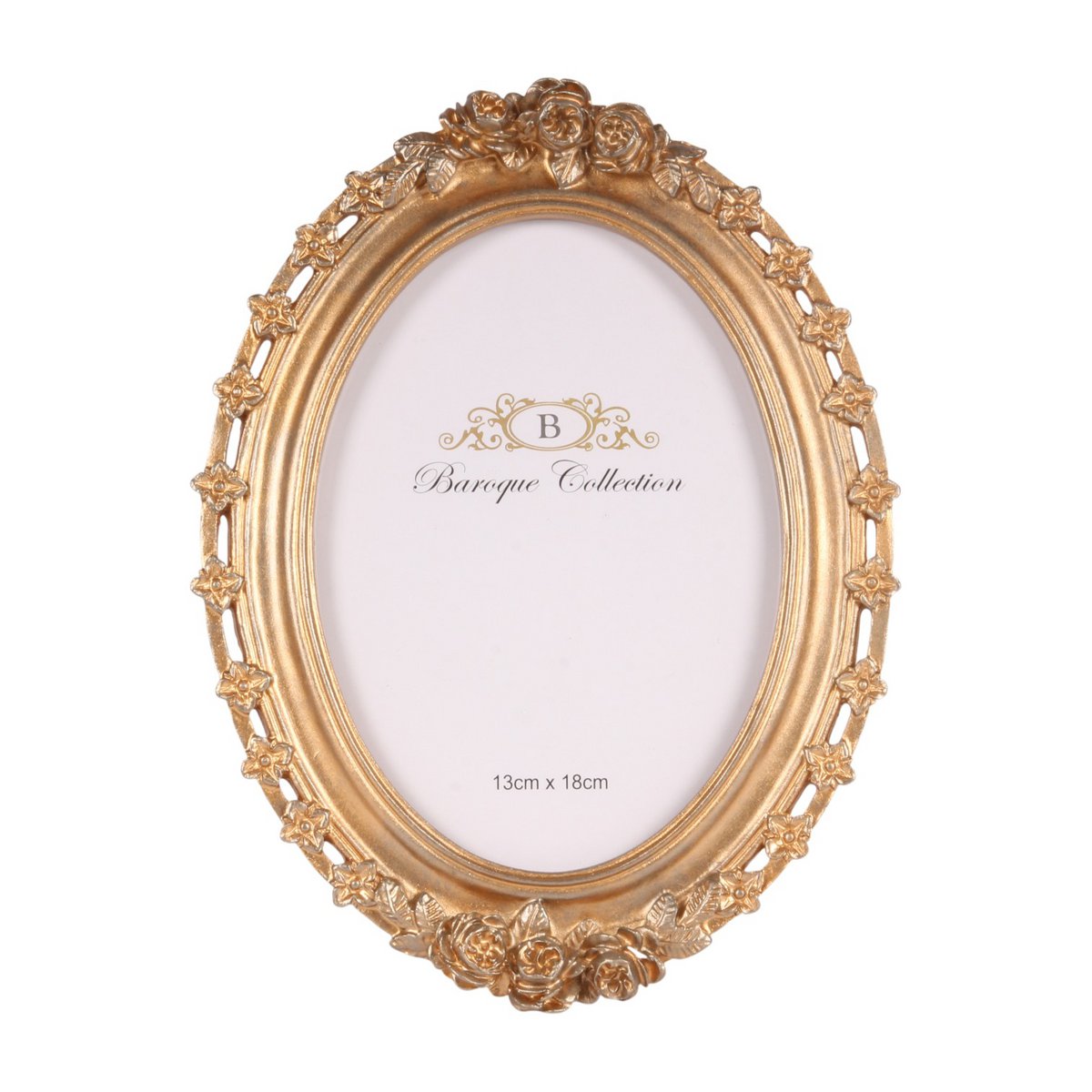 Vintage képkeret 13 × 18 cm – ovális, arany